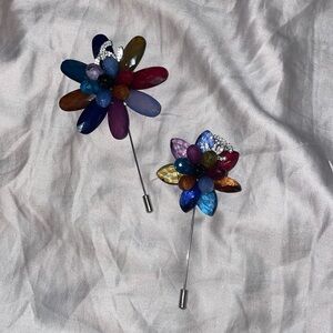 Set of Chanel Buttons, flower brooches please read description